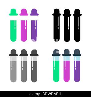 Abstrakte Illustration der Teströhrchen-Silhouette, kann für Geschäftsdesigns, Präsentationsdesigns oder andere geeignete Designs verwendet werden. Stock Vektor