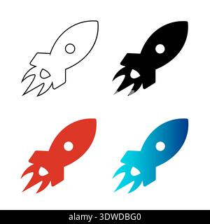 Abstrakte Startup-Einführung Silhouette Illustration, kann für Business-Designs, Präsentationsdesigns oder andere geeignete Designs verwendet werden. Stock Vektor