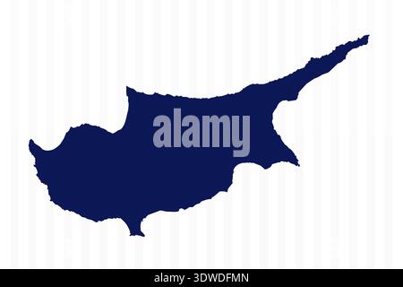 Flache einfache Zypern-Vektorkarte, kann für Geschäftsdesigns, Präsentationsdesigns oder andere geeignete Designs verwendet werden. Stock Vektor