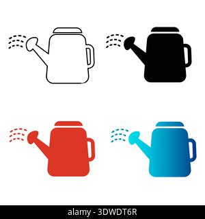 Abstrakte Gießkanne Silhouette Illustration, kann für Geschäftsdesigns, Präsentationsdesigns oder andere geeignete Designs verwendet werden. Stock Vektor