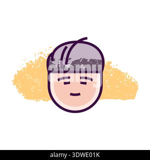Emoji-Symbol. Einfaches Emoticon-Piktogramm. Stock Vektor