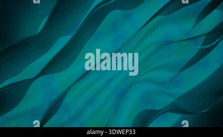 Ein fesselndes abstraktes 3D-Bild mit dynamischen blauen Formen. Die fließenden Muster und Texturen erzeugen ein Gefühl von Bewegung und Tiefe. Ideal zum Designen Stockfoto