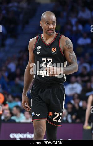 Isiaha Mike vom FC Bayern München während des EuroLeague-Spiels zwischen Real Madrid und FC Bayern München in der Movistar Arena am 26. Februar 2026 in Madr Stockfoto