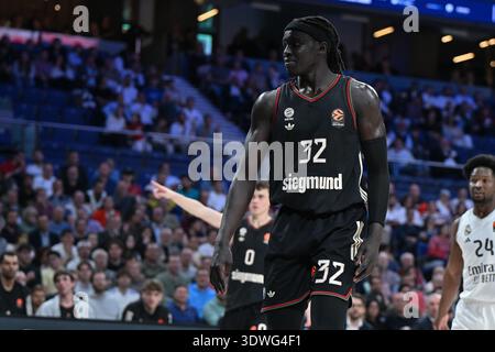 Wenyen Gabriel vom FC Bayern München während des EuroLeague-Spiels zwischen Real Madrid und FC Bayern München in der Movistar Arena am 26. Februar 2026 in M Stockfoto