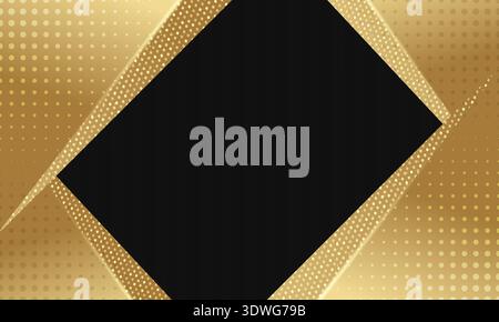Abstrakter, stilvoller luxuriöser Hintergrund in Schwarz und Gold, kann für Business-Designs, Präsentationsdesigns oder andere geeignete Designs verwendet werden. Stock Vektor