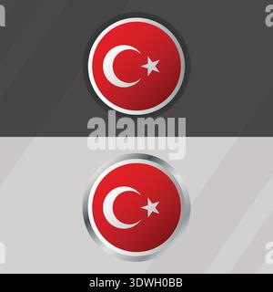 Vorlage Für Vektor-Türkei-Rundkennzeichen Stock Vektor