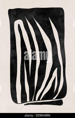 Skandinavischer abstrakter Druck. Stockfoto