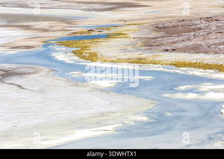 Chile Atacama Wüste bunte Salzlagunen am Morgen, San Pedro de Atacama, Cile Stockfoto