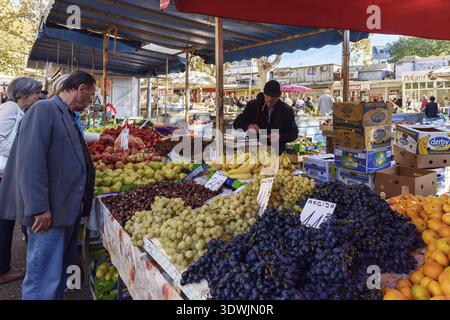 Obst & Gemüse im Grünen Markt, Split, Kroatien, Split, Kroatien Stockfoto