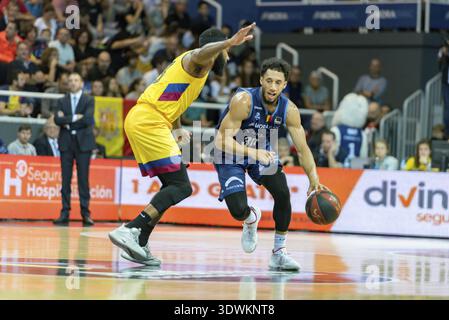 Andorra La Vella, Andorra : 2019. Oktober 06: Spieler in Aktion beim Liga ACB Endesa Spiel zwischen Mora Banc Andorra BC und FC Barcelona, Endpunktzahl 86 Stockfoto