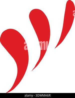 Vektorelement, Blätter, Tropfen, Konturen, rustikaler Stil, A la Rus, slawischer Stil, dekoratives Element Stock Vektor