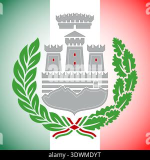 Fiumalbo, Modena, Italien, Wappen der Stadt, Vektorillustration Stock Vektor