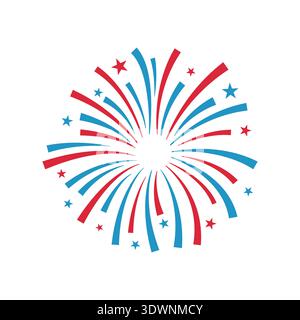 Feuerwerk Symbol, Feuerwerk Vektor, Feuerwerk svg, 4. Juli Feuerwerk Vektor Illustration, Feuerwerk Logo, Feuerwerk Stern Burst svg, Feuerwerk Illustration. Stock Vektor
