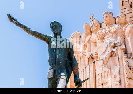 Der Hirte Martin Halaja führt die christlichen Führer von rechts nach links, Peter II. Der Katholik, Peter II., der Katholik, König von Aragon, Alfonso VIII., t Stockfoto