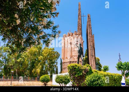 Denkmal für die Schlacht von Las Navas de Tolosa. La Carolina, Jaén, Andalucía, Spanien, Europa Stockfoto