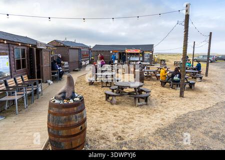 Seal View Cafe Winterton entlang des Norfolk Coast Path, Winterton-on-Sea, Norfolk, England Stockfoto