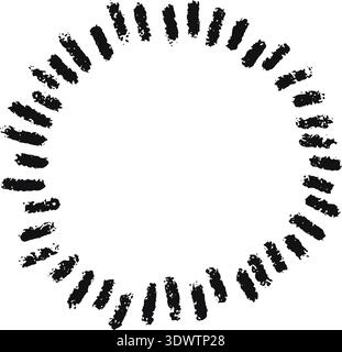 Konfetti-Symbol mit Buntstift-Doodle. Schwarzes Bleistift handgezeichnetes Feuerwerk-Symbol. Kreide-Geburtstagsknacker und Konfetti. Grafisches Designelement für Buntstifte. Vektor Stock Vektor
