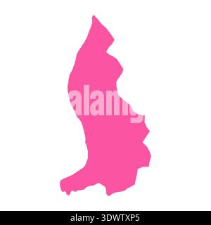 Vektor editierbar Pink Liechtenstein einfache Karte, Vektor editierbares Design, kann für Geschäfts- oder Präsentationsdesign verwendet werden. Stock Vektor