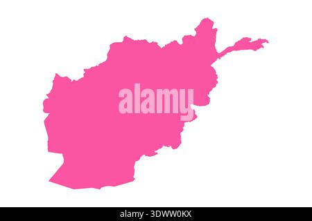 Vektor editierbar Pink Afghanistan einfache Karte, Vektor editierbares Design, kann für Geschäfts- oder Präsentationsdesign verwendet werden. Stock Vektor