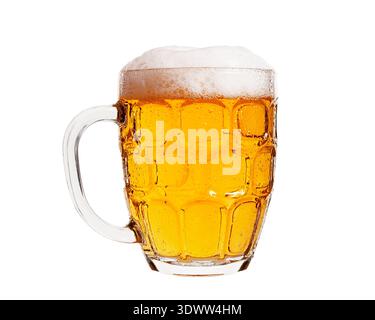Ein Pint Bier serviert in einem traditionellen englischen Pint Glas Stockfoto