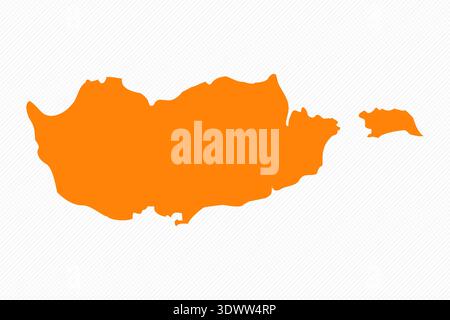 Orange einfache Karte des Landes Zypern, Vektor editierbares Design, kann für Geschäfts- oder Präsentationsdesign verwendet werden. Stock Vektor