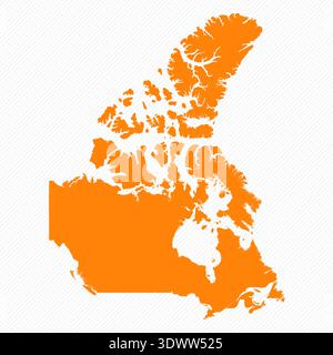 Orange einfache Karte des Landes Kanada, Vektor-bearbeitbares Design, kann für Geschäfts- oder Präsentationsdesign verwendet werden. Stock Vektor