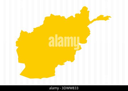 Hochwertige gelbe Afghanistan-Karte, Vektor-bearbeitbares Design, kann für Geschäfts- oder Präsentationsdesign verwendet werden. Stock Vektor