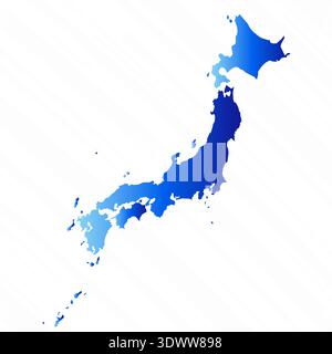 Verlauf einfacher Japan Map Hintergrund, Vektor editierbares Design, kann für Geschäfts- oder Präsentationsdesign verwendet werden. Stock Vektor