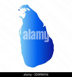 Verlauf einfacher Sri Lanka Kartenhintergrund, Vektor-bearbeitbares Design, kann für Geschäfts- oder Präsentationsdesign verwendet werden. Stock Vektor