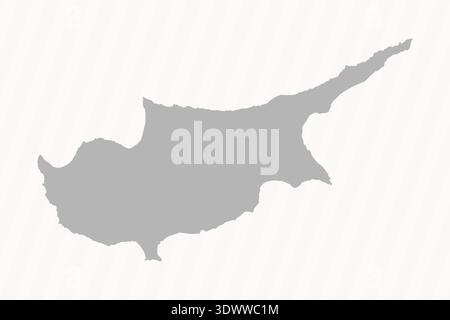 Flaches graues Zypern Karte Banner Hintergrund, Vektor editierbares Design, kann für Geschäfts- oder Präsentationsdesign verwendet werden. Stock Vektor