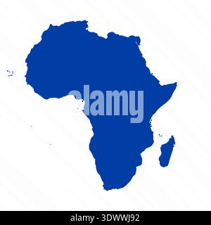 Abstrakte Blue Africa einfache Karte, Vektor-bearbeitbares Design, kann für Geschäfts- oder Präsentationsdesign verwendet werden. Stock Vektor