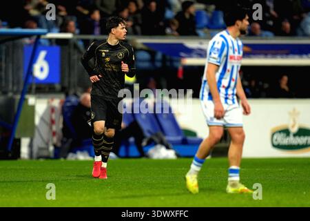 Heerenveen - Casper Terho aus Sparta Rotterdam während der Eredivisie Saison 2025/2026. Das Spiel findet am 28. Februar 2026 in Heerenveen gegen Sparta Rotterdam Eredivisie 2025-2026 im Abe Lenstra Stadion in Heerenveen, Niederlande statt. (VK Sportphoto/Danny de Groot) Stockfoto