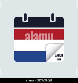 Niederlande Labor Day Kalender Flag Illustration, Vektor editierbares Design, kann für Geschäfts- oder Präsentationsdesign verwendet werden. Stock Vektor