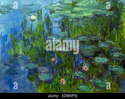 Die neue Pinakothek, Gemälde mit dem Titel „Seerosen“ von Claude Monet aus dem Jahr 1915 Stockfoto