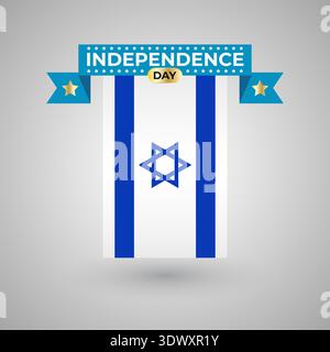 Israel Unabhängigkeitstag Flag Banner, Vektor editierbares Design, kann für Geschäfts- oder Präsentationsdesign verwendet werden. Stock Vektor