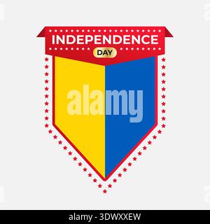 Ukraine Unabhängigkeitstag Banner Design, Vektor editierbares Design, kann für Geschäfts- oder Präsentationsdesign verwendet werden. Stock Vektor
