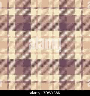 Robustes Karomuster, Textil-Plaid im Hintergrund im Pop-Look. Schlafanzug nahtlose Schottenvektortextur in hellen und pastellfarbenen Farben. Stock Vektor