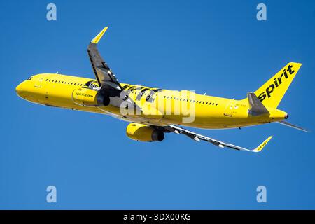 Spirit Airlines Passagierjet ab Hartsfield-Jackson Atlanta International Airport in Atlanta, Georgia. (USA) Stockfoto