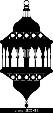 Muslimische Lampe am ramadan, islamische Wohnkultur, arabische Ramadan-Laterne Stock Vektor