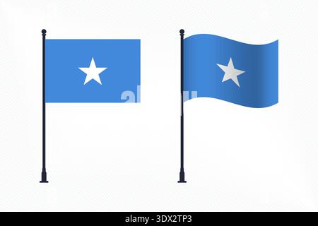 Set von Somalia Flags isoliert für Unabhängigkeitstag Feier, Vektor editierbares Design, kann für Geschäfts- oder Präsentationsdesign verwendet werden. Stock Vektor