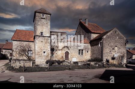 Châteauneuf-en-Auxois, Bourgogne, Frankreich Stockfoto