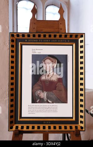 Porträt von Jane Seymour, König Heinrich VIII., von Hans Holbein, im Hampton Court Palace, Richmond, Großbritannien Stockfoto