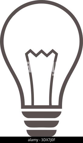 Vektor-Designvorlagen für Glühlampen einfaches und modernes Konzept Stock Vektor