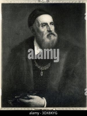 Selbstporträt des venezianischen Meisters Tizian, 1440er Jahre Stockfoto