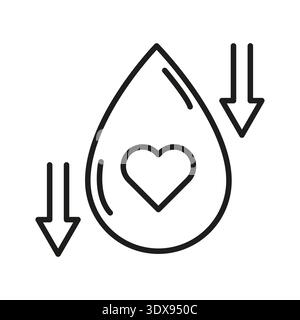 Symbol für umfassende Kardiologie. Repräsentative Feuchtigkeitssymbole. Gesundheitsmedizin Vektor. Essential Healthcare Emblem. EPS 10. Stock Vektor
