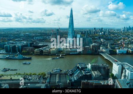Panoramablick auf London vom Sky Garden mit The Shard Stockfoto
