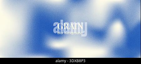 Gradient blau und weiß. Hintergrund mit Unschärfe-Abstufung. Weiche, marineblaue Schablone mit flüssigem Speckle-Rauschen für trendiges Design. Vektor abstrakt dunkelblau gr Stock Vektor
