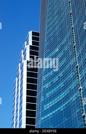 Espirito Santo Plaza (rechts), Büroturm und Banken im Finanzviertel, Miami, Florida, USA Stockfoto