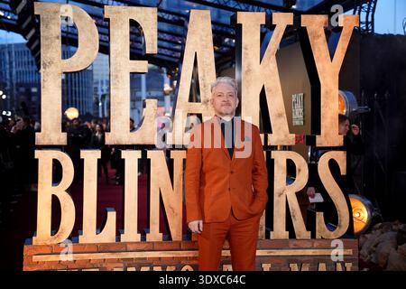 Thomas Arnold nahm an der Weltpremiere von Peaky Blinders: The Immortal man in der Symphony Hall in Birmingham teil. Bilddatum: Montag, 2. März 2026. Stockfoto