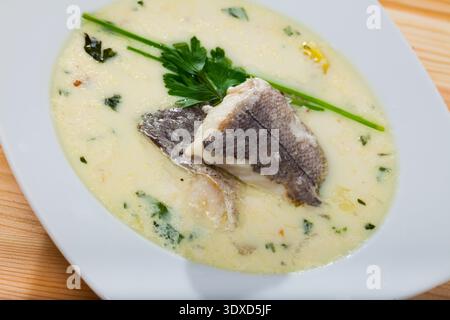 Schottische Suppe Cullen Skink Stockfoto